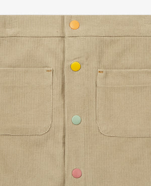 Button-Up Corduroy Skirt - Oat