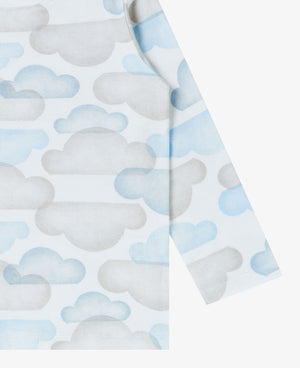 Quick Dry Cotton Long Sleeve Tee - Daydream Clouds