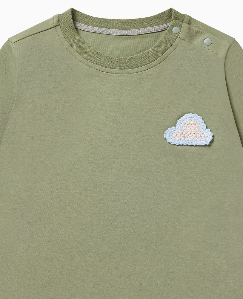 Quick Dry Cotton Long Sleeve Tee - Olive