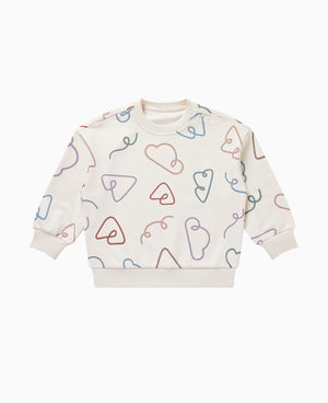 French Terry Drop Shoulder Sweatshirt - Winter Confetti