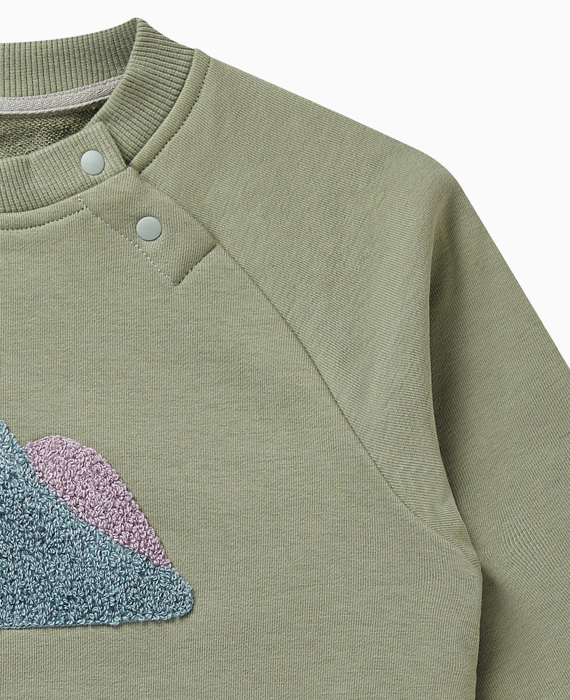
            
                Load image into Gallery viewer, French Terry Raglan Sweatshirt - Olive
            
        