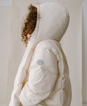 
            
                Load image into Gallery viewer, Recycled Nylon Coat - Cloud
            
        