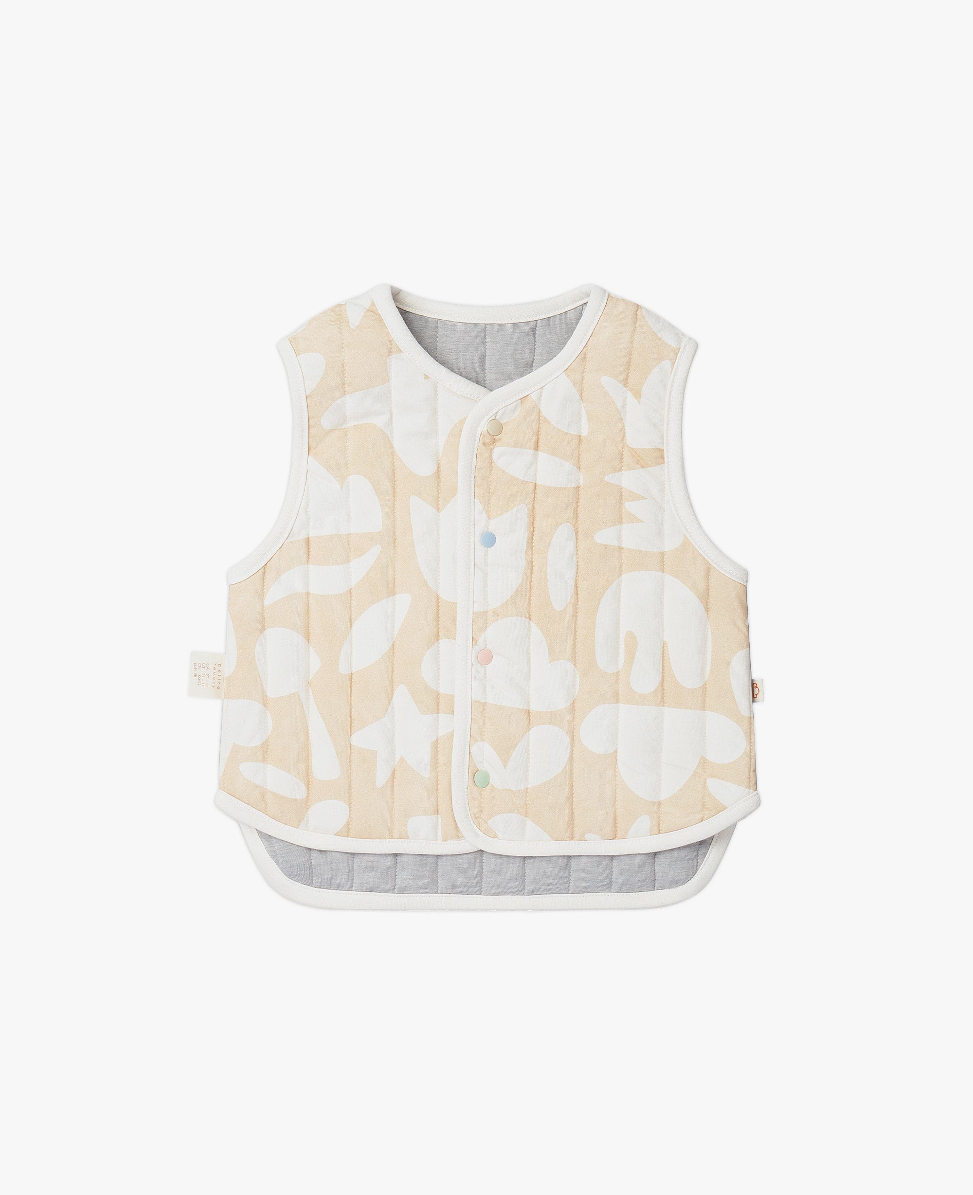 Reversible Quilted Vest - Slate Gray/Sunny Fields