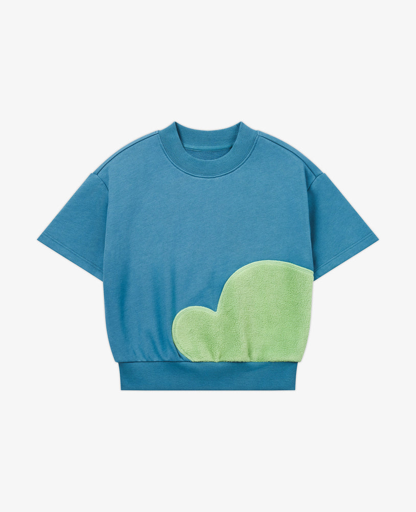 
            
                Load image into Gallery viewer, Big Cloud Short Sleeve Top - Mineral Blue
            
        