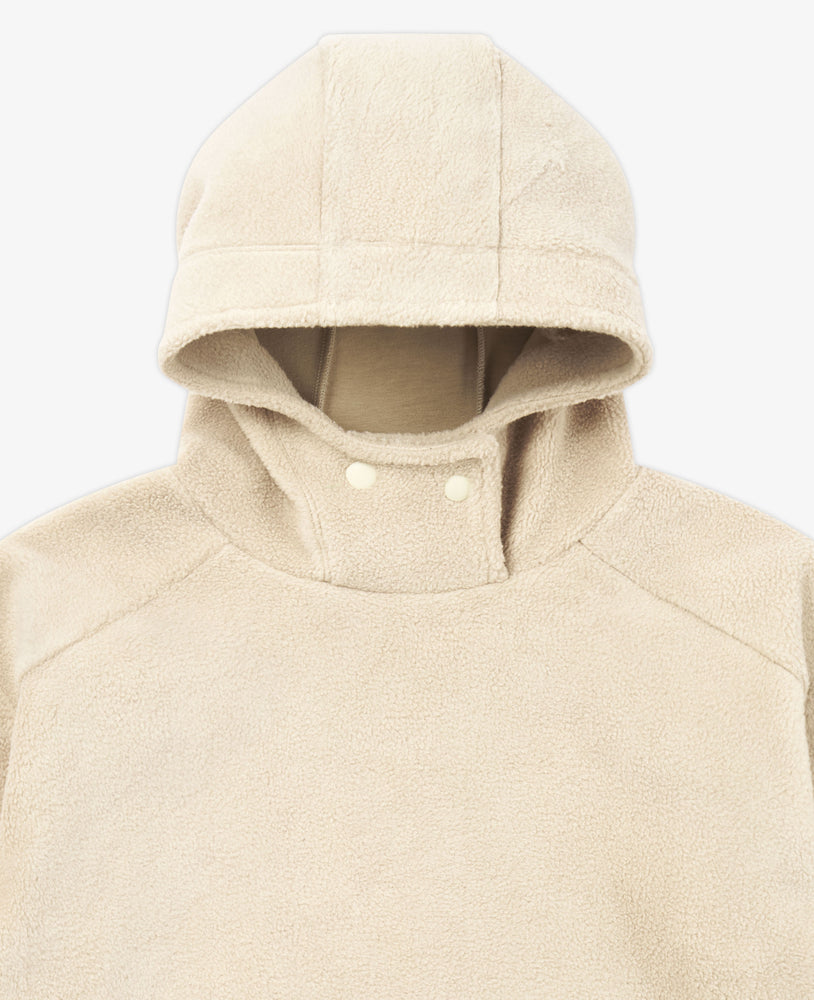 Recycled Fleece Hooded Pullover - Oat