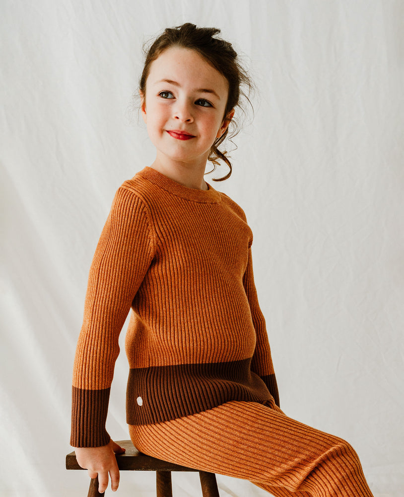 
            
                Load image into Gallery viewer, Knit Crewneck Top - Turmeric
            
        