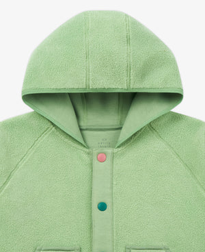 Recycled Fleece Hooded Jacket - Artichoke