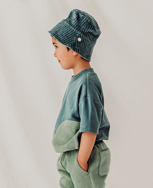Classic Corduroy Bucket Hat - Mineral Blue – Petite Revery
