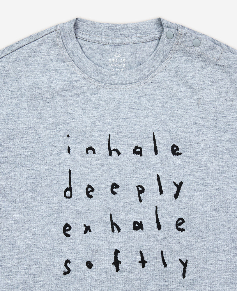
            
                Load image into Gallery viewer, Inhale Exhale Short Sleeve Boxy Tee - Fog
            
        
