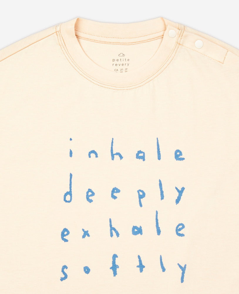 
            
                Load image into Gallery viewer, Inhale Exhale Short Sleeve Boxy Tee - Sand
            
        