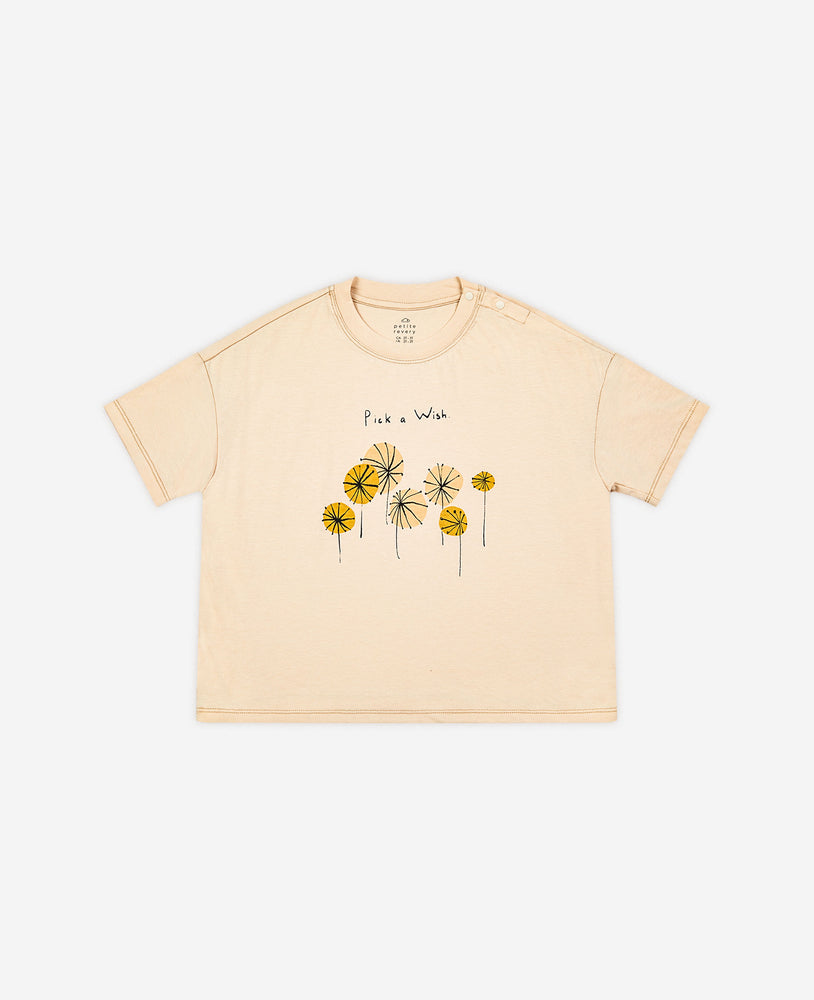 
            
                Load image into Gallery viewer, Pick a Wish Short Sleeve Boxy Tee - Sand
            
        