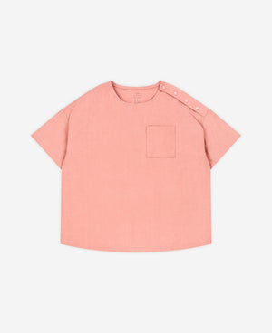 
            
                Load image into Gallery viewer, Cotton Linen Fisherman Top - Coral Pink
            
        
