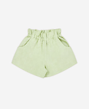 
            
                Load image into Gallery viewer, Tencel Linen Shirred Shorts - Moss
            
        