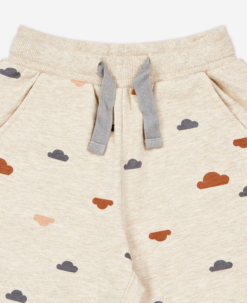 French Terry Shorts - Summer Clouds