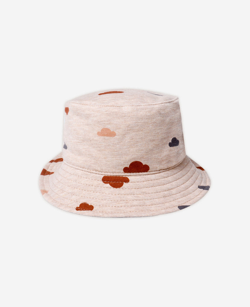 French Terry Reversible Bucket Hat - Summer Clouds/Fog
