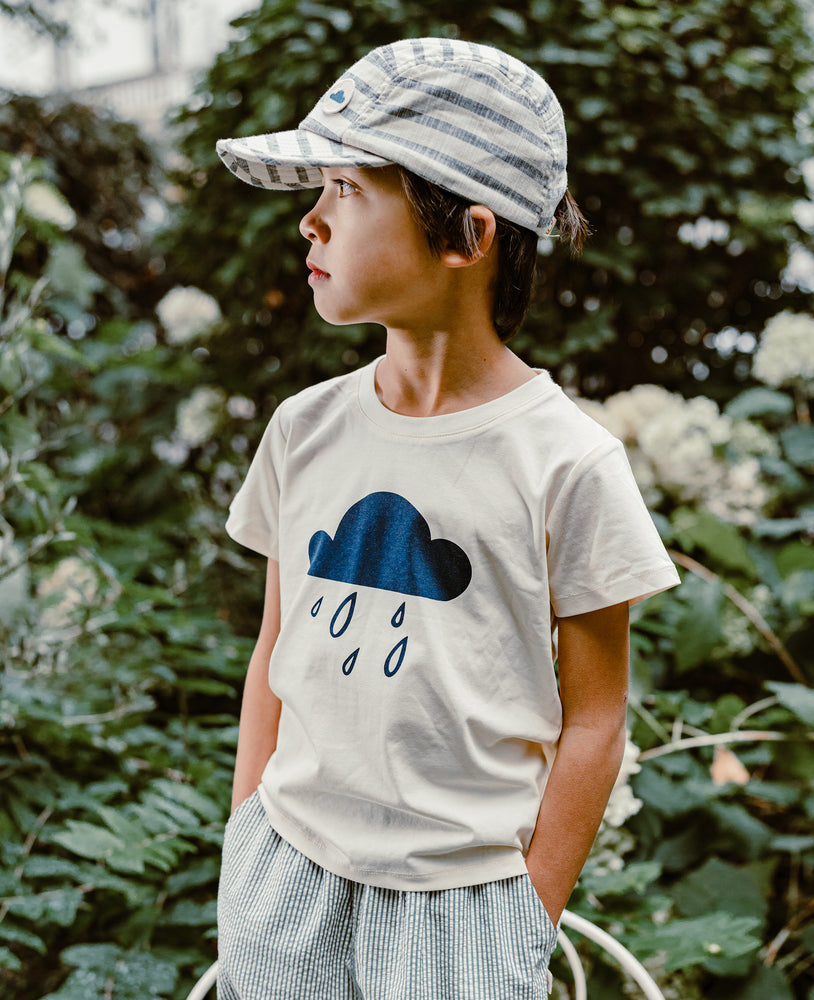 
            
                Load image into Gallery viewer, Cotton Short Sleeve Graphic Tee - Rainy Clouds
            
        