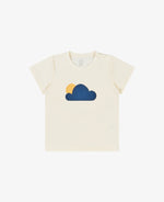 Cotton Short Sleeve Graphic Tee - Sunny Clouds