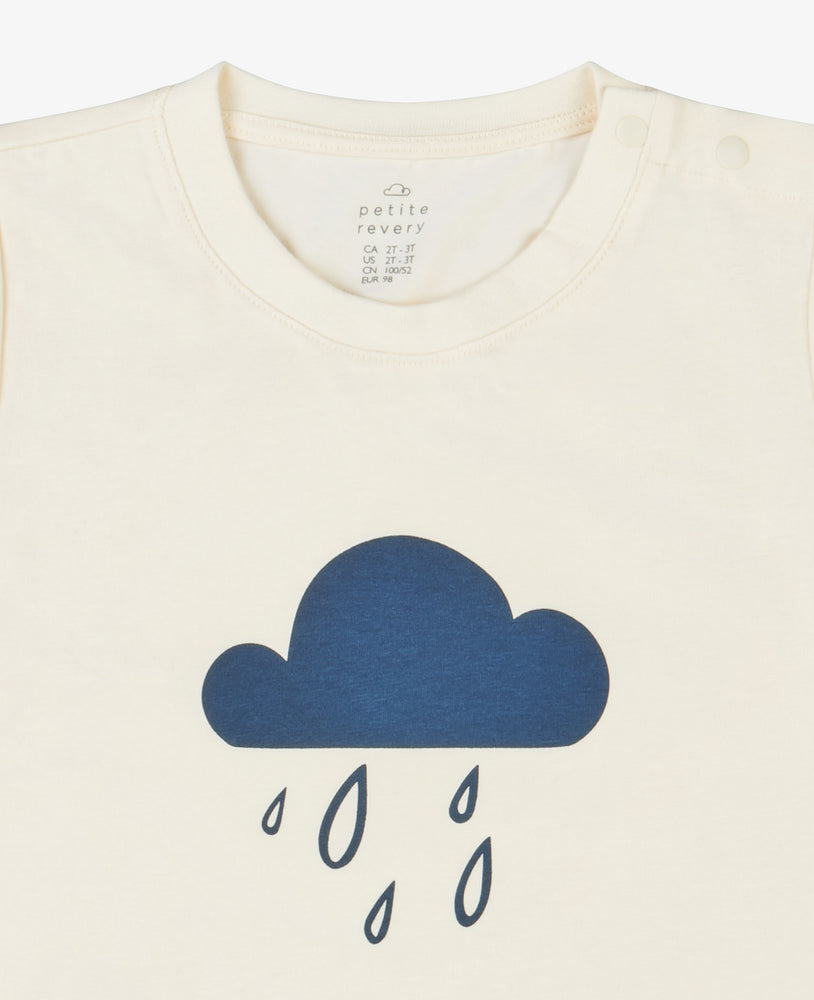 
            
                Load image into Gallery viewer, Cotton Short Sleeve Graphic Tee - Rainy Clouds
            
        