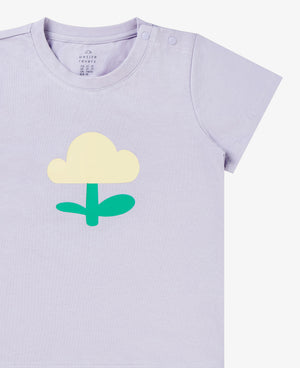 
            
                Load image into Gallery viewer, Cotton Short Sleeve Graphic Tee - Lilac Flower
            
        