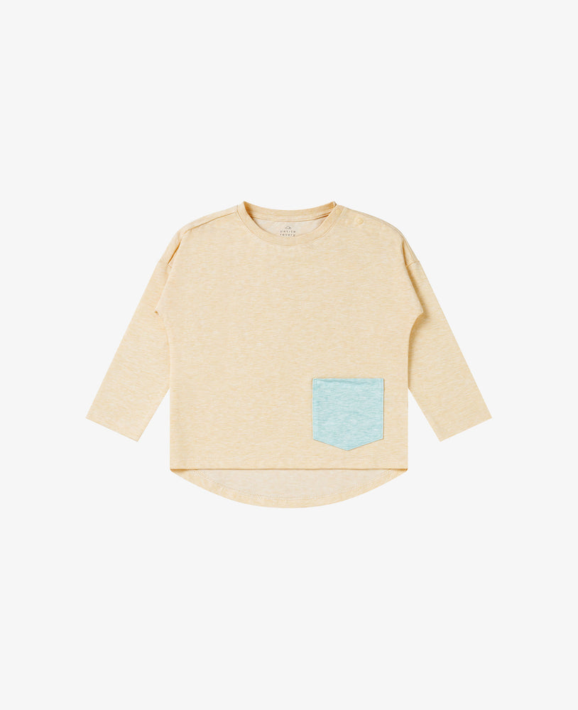 
            
                Load image into Gallery viewer, Drop Shoulder Long Sleeve Pocket Tee - Mellow Yellow
            
        