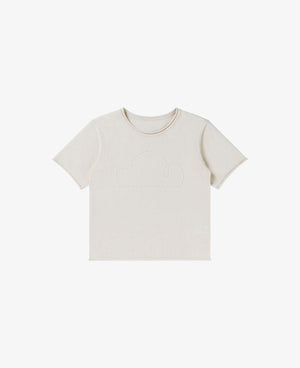 Cooling Cotton Knit Short Sleeve Tee - Cloud