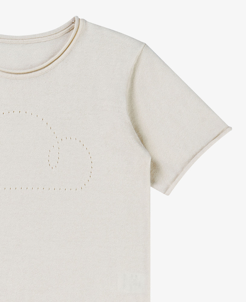 Cooling Cotton Knit Short Sleeve Tee - Cloud