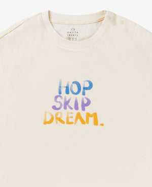 
            
                Load image into Gallery viewer, Cotton Short Sleeve Drop Shoulder Tee - Hop Skip Dream
            
        