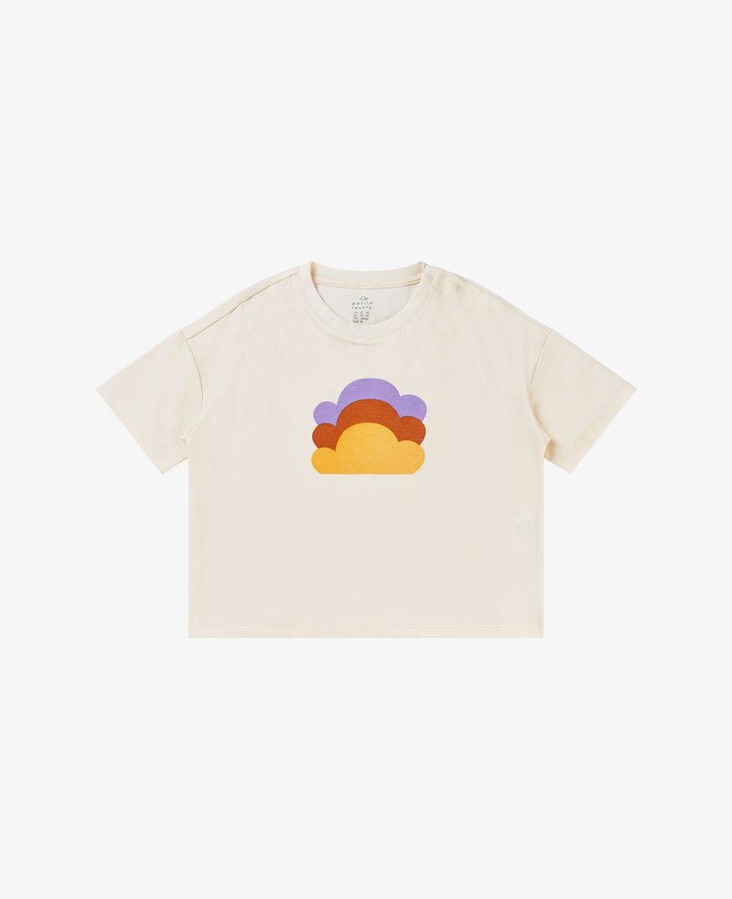 
            
                Load image into Gallery viewer, Cotton Short Sleeve Drop Shoulder Tee - Cloudy Trio
            
        