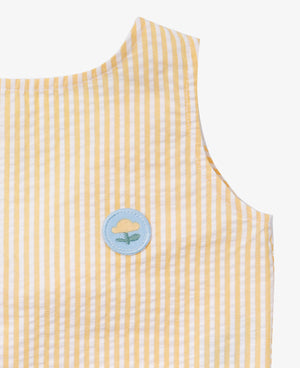 
            
                Load image into Gallery viewer, Seersucker Cotton Sleeveless Top - Sunny Stripe
            
        