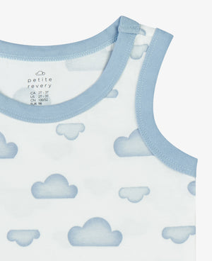 Cotton Short Sleeve Tank - Clear Skies