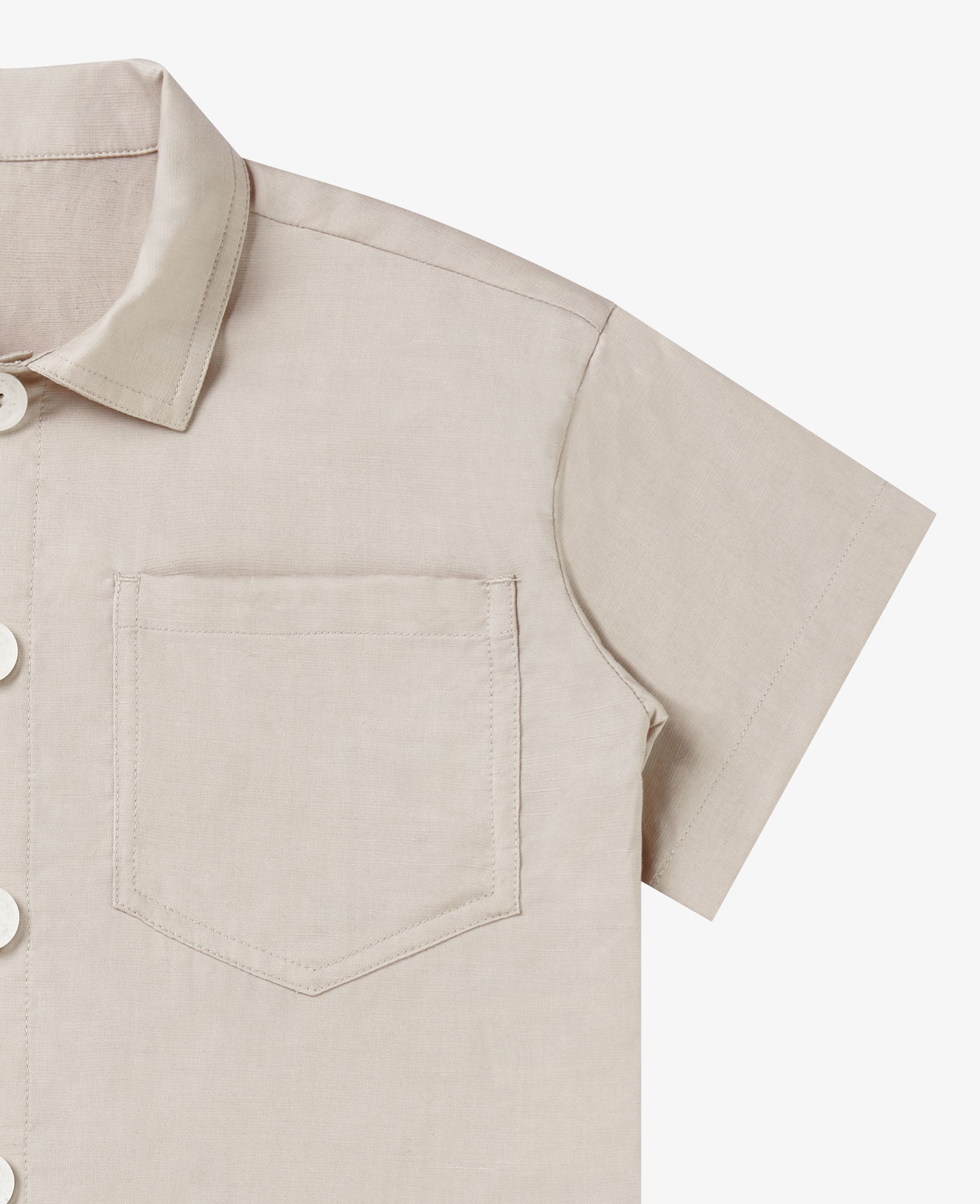 Tencel Linen Short Sleeve Shirt - Dune