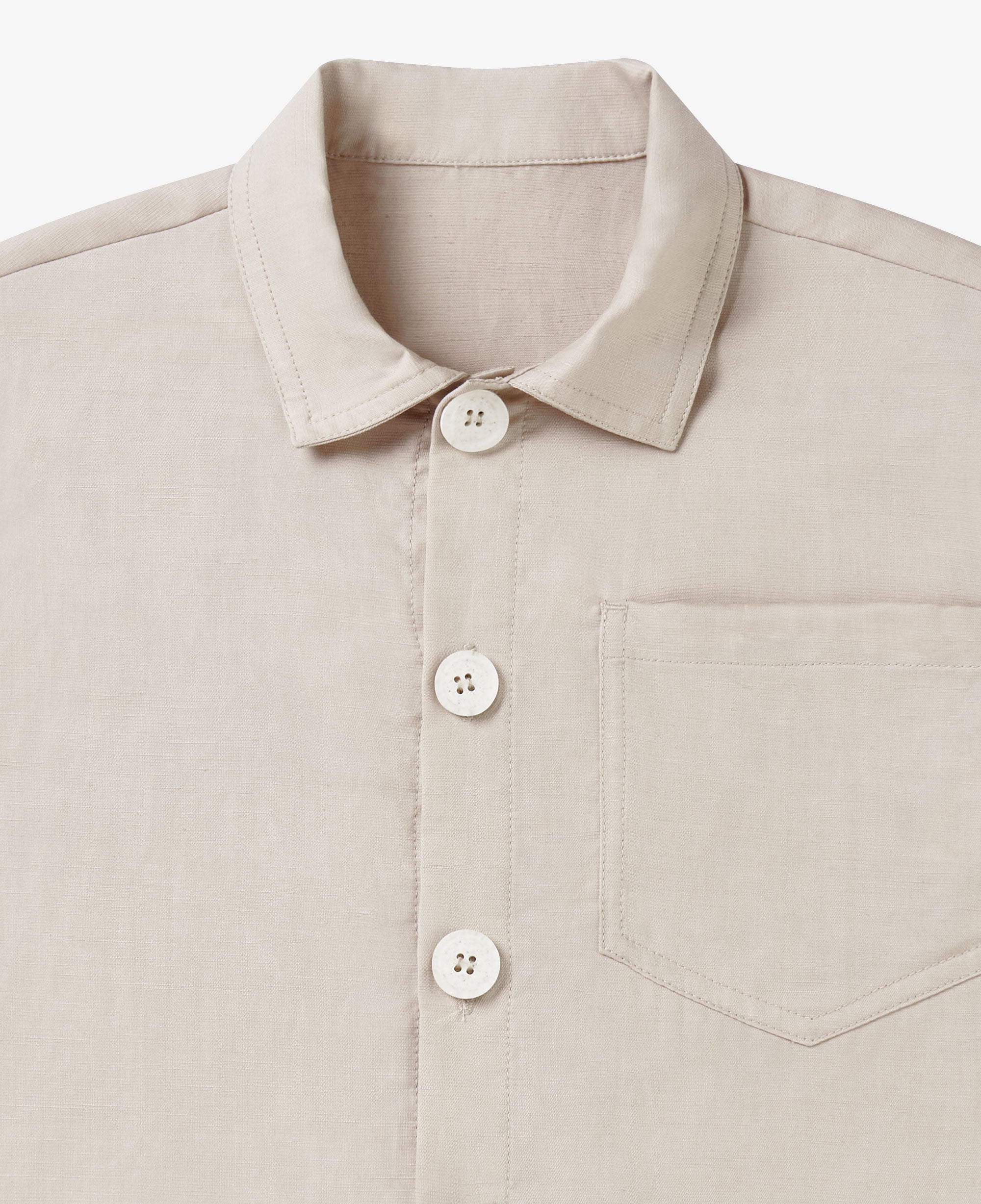 Tencel Linen Short Sleeve Shirt - Dune
