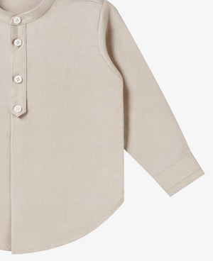 Tencel Linen Long Sleeve Sleeve Shirt - Dune