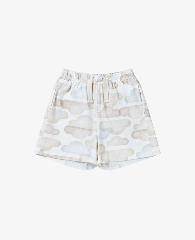Quick Dry Cotton Shorts - Sunset Clouds