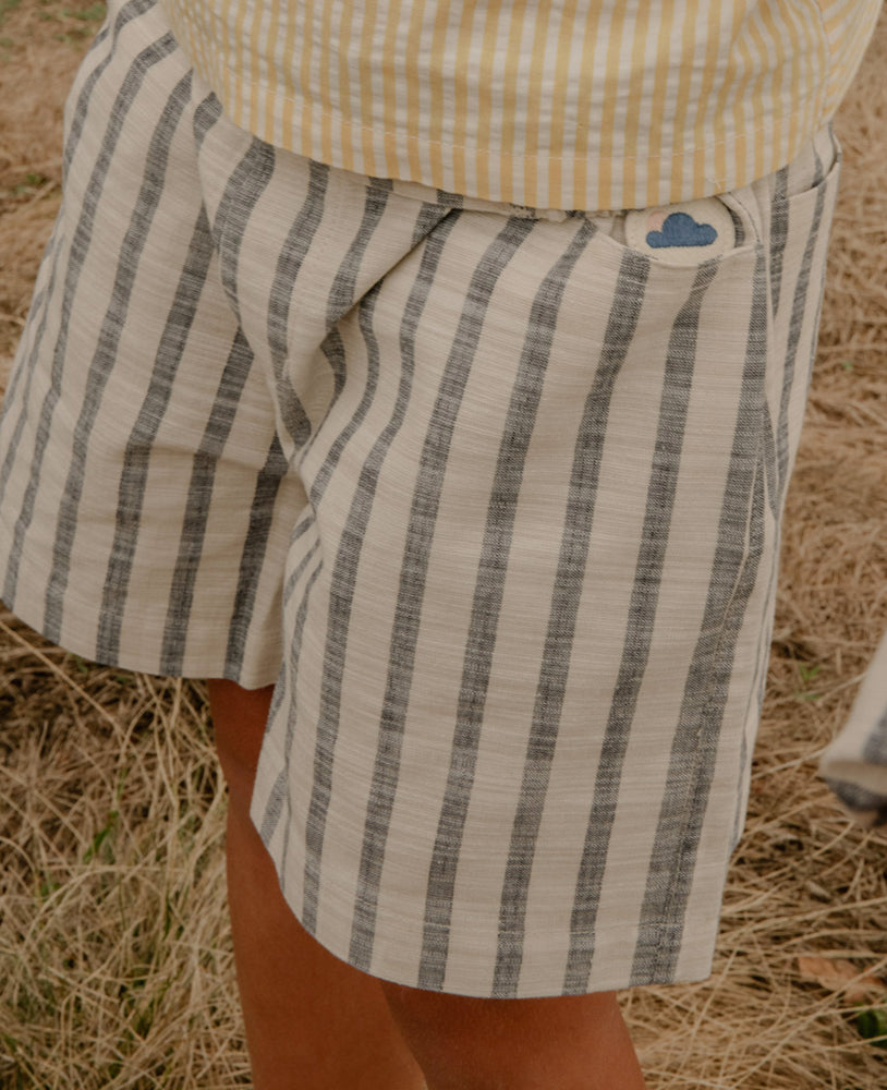 
            
                Load image into Gallery viewer, Cotton Wide Stripe Shorts - Nautical Stripe
            
        