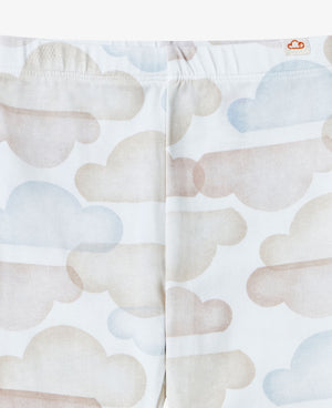 Quick Dry Cotton Leggings - Sunset Clouds