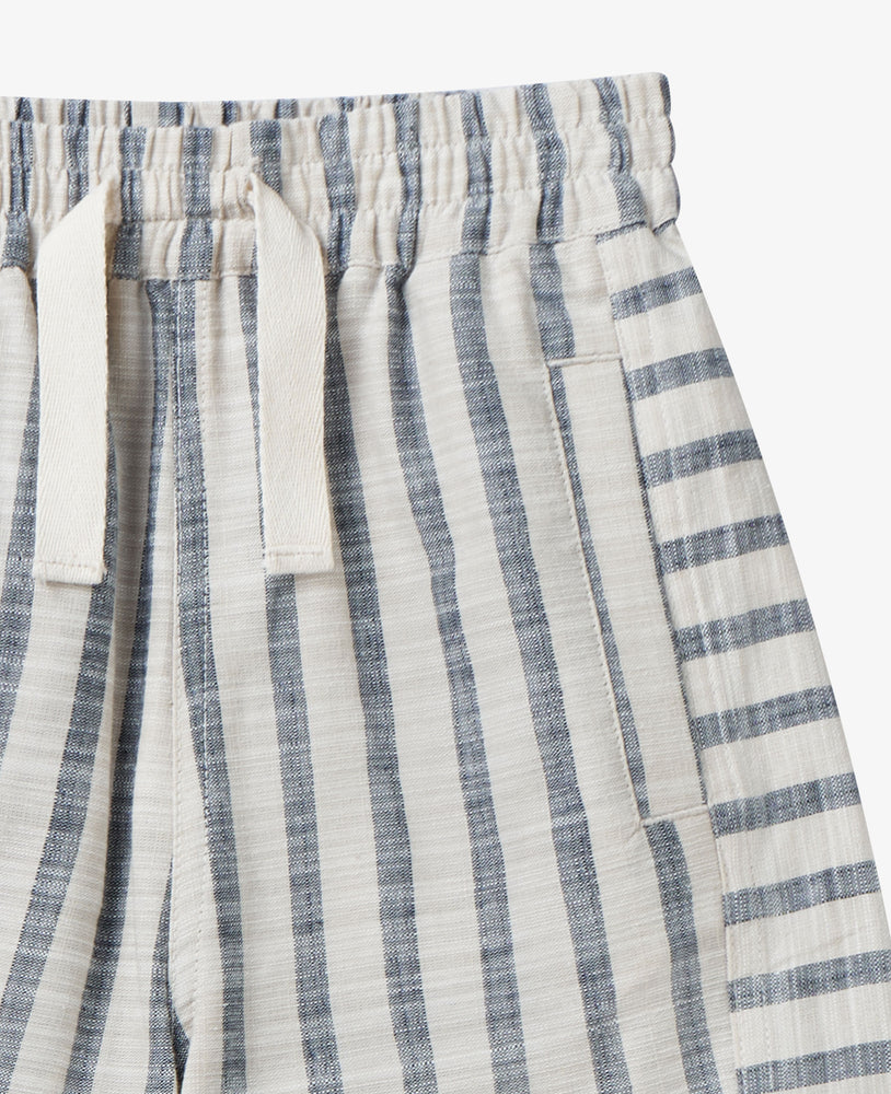 Cotton Wide Stripe Pants - Nautical Stripe